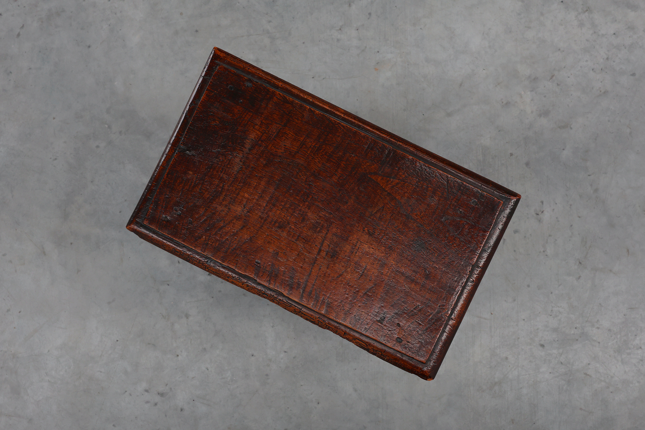 19th Century oak rectangular joint stool or table with turned legs, France ca. 1820thumbnail